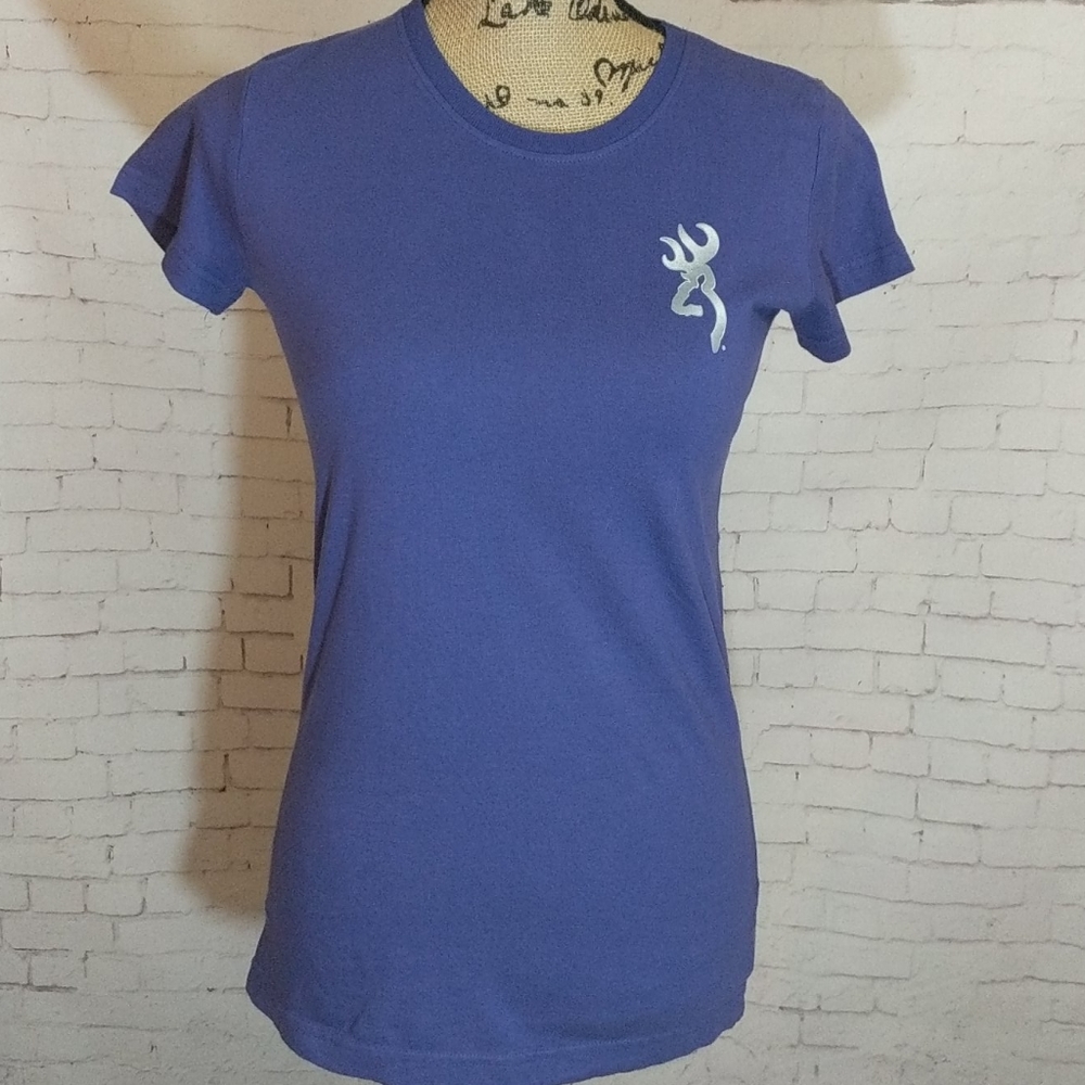 Women's BROWNING Purple Logo T Shirt
